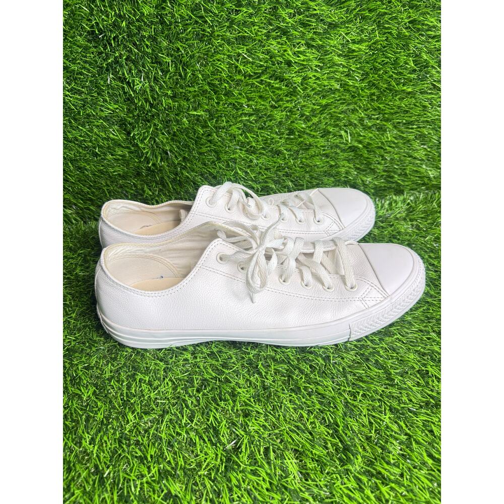 Converse White Leather Low Top Sneakers Unisex Size 12